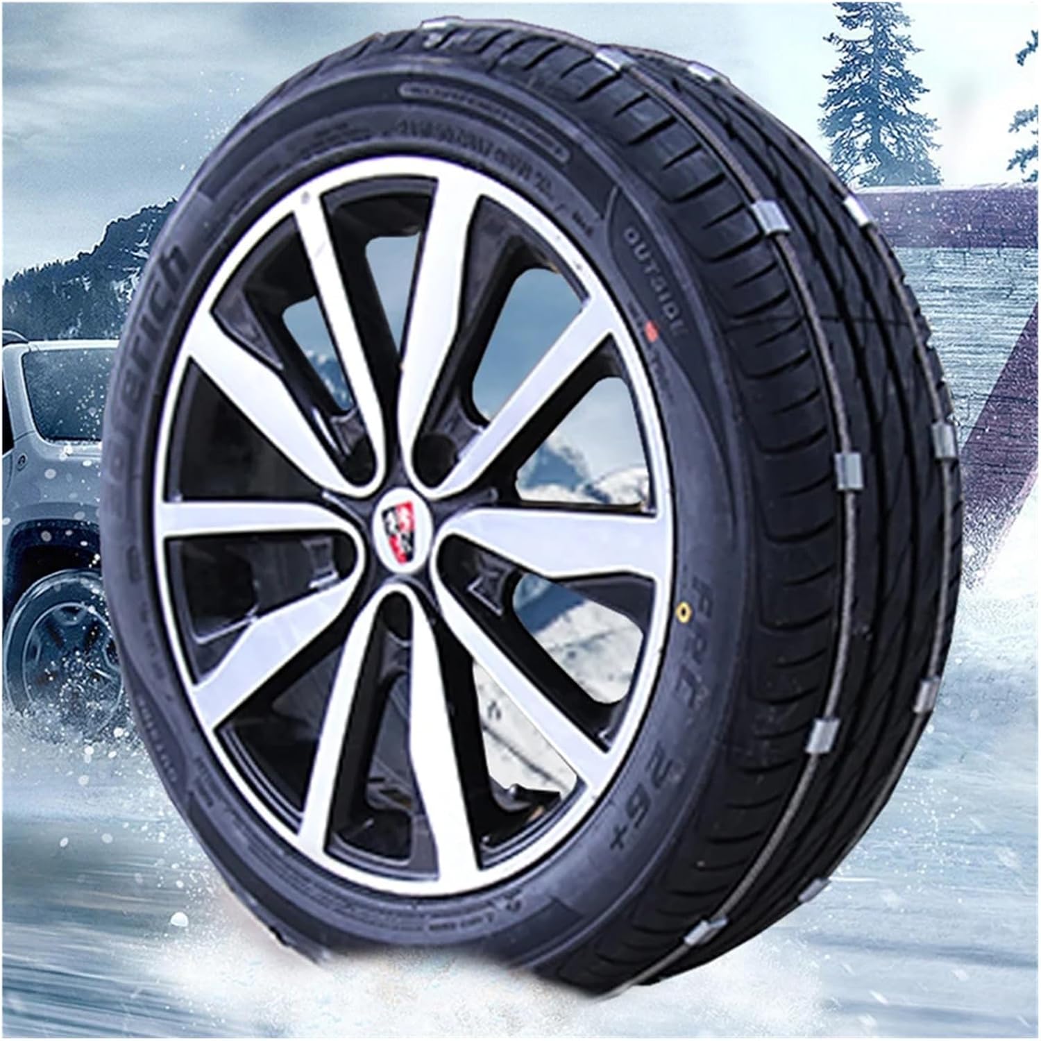 Invisible -skid chain Car SUV off-road vehicle snow and ice tire -skid chain Steel tire -skid chain