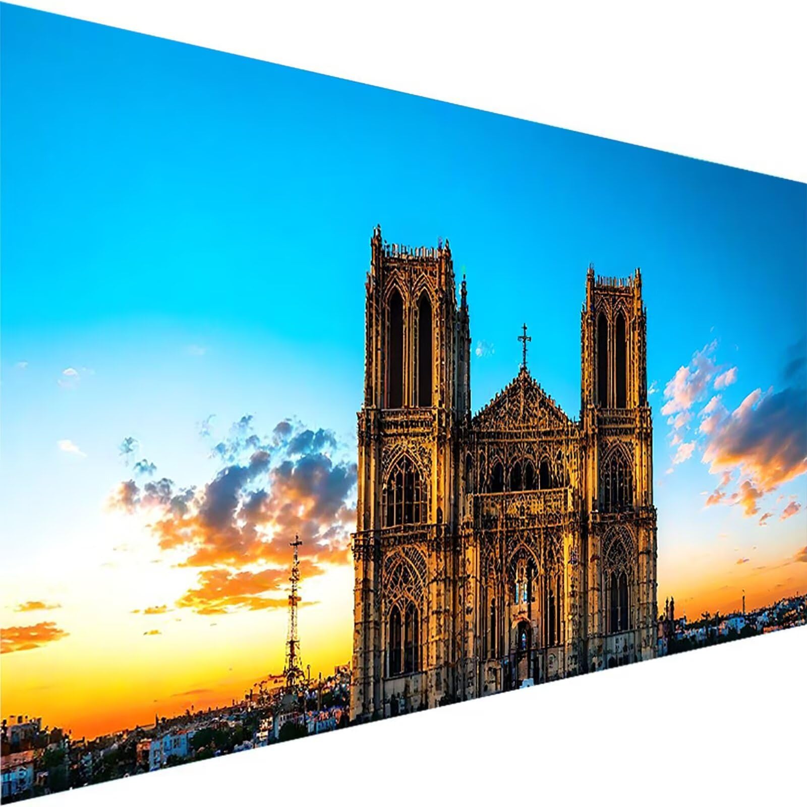 Malen nach Zahlen Kinder Paris, Malen Nach Zahlen Erwachsene, Geschenke für Mädchen Junge Bastelset, Malen nach Zahlen Notre Dame | Malen nach Zahlen Ohne Rahmen, (60x120cm) Bastelset Erwachsene W-1