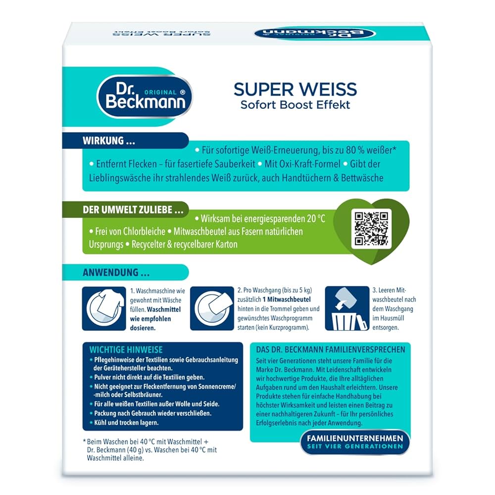 Dr. Beckmann Super White | Removes Grey Discoloration Combats Yellowing