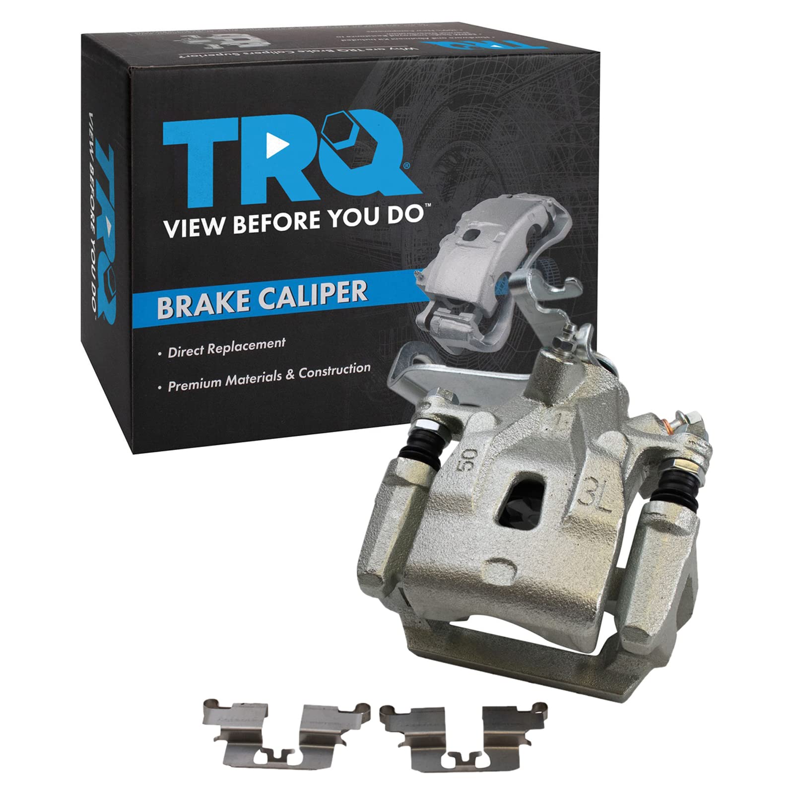 TRQ Rear Left Brake Caliper w/Bracket Drivers Side