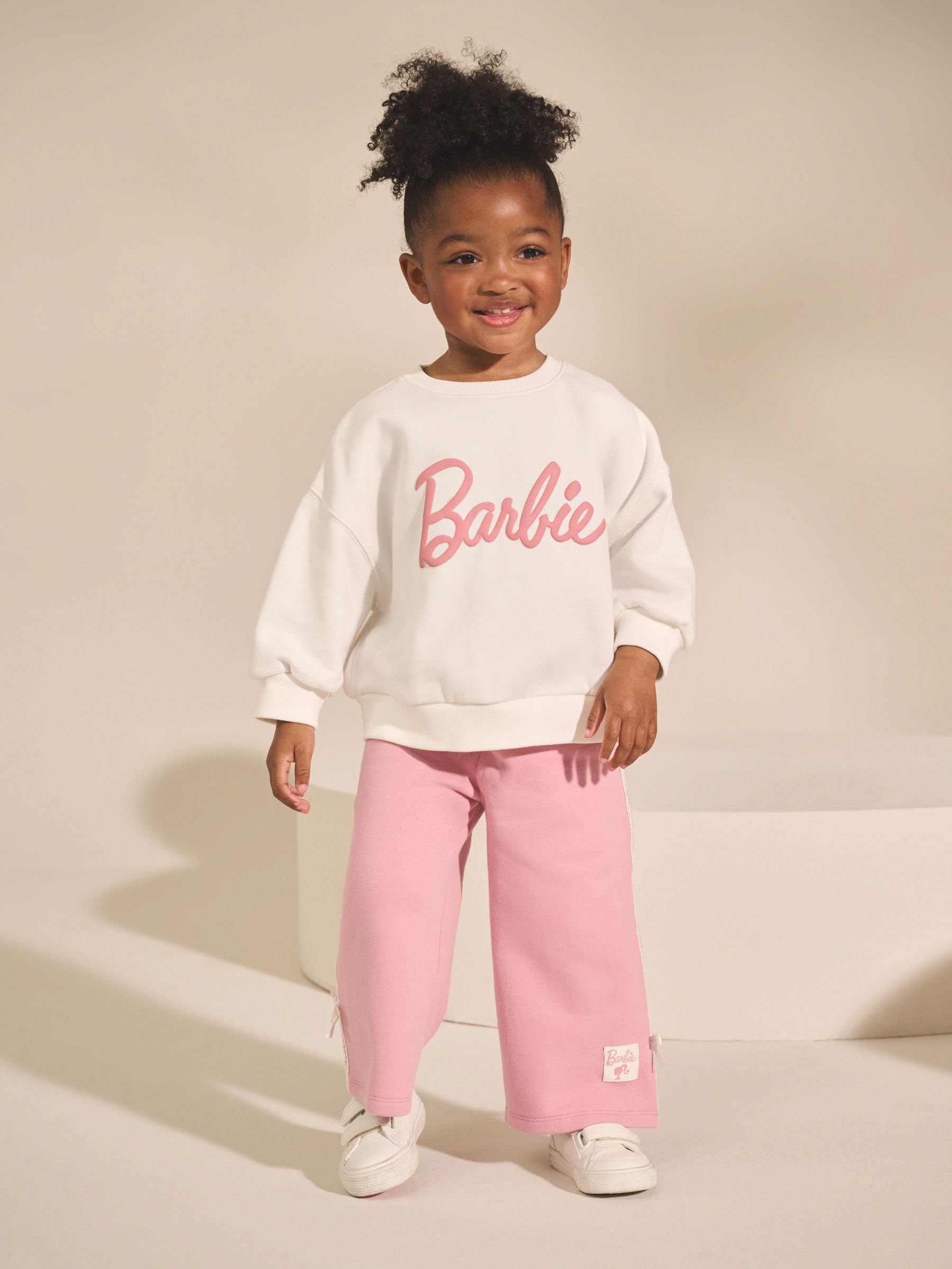 NEXT Fille Ensemble sweat Barbie et pantalon de jogging large