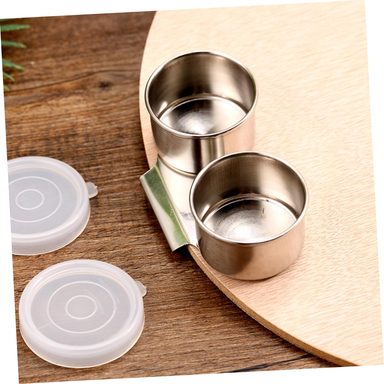LALAFINA 3sets Paint Cups Lids Bulk Mixing Cups Cover Brush Cleaner Easy to Use No Tools Required 2pcs*3