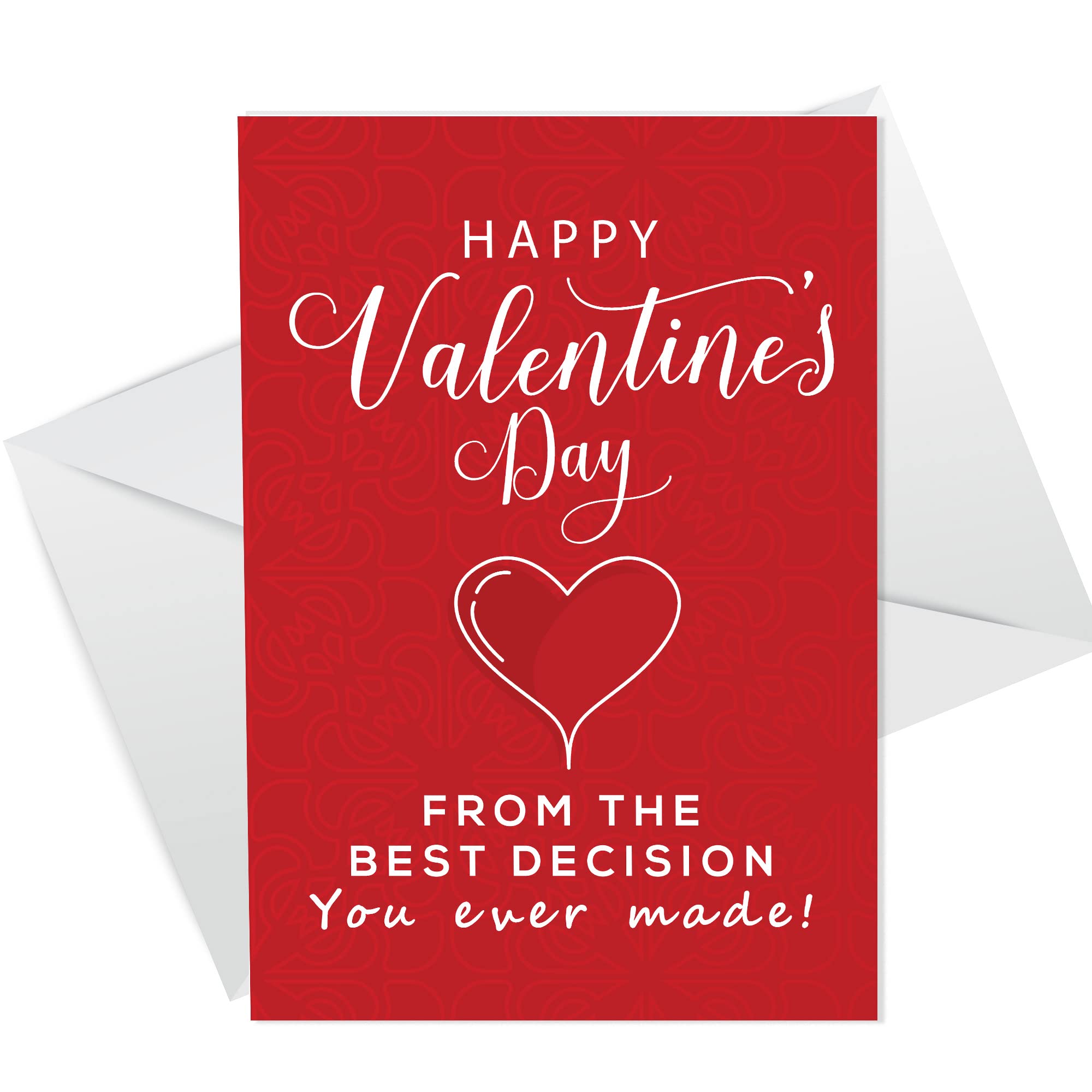 RED OCEAN Best Decision You Made Valentines Card For Him Her Valentines Day Card Wife or Husband or Boyfriend Or Girlfriend