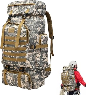 Mochila masculina – Mochila grancapacidaresistente à água 80L | Molle Pacotes caminhada para caminhadas ao ar livre, montanhismo, mochila, Nanyaciv