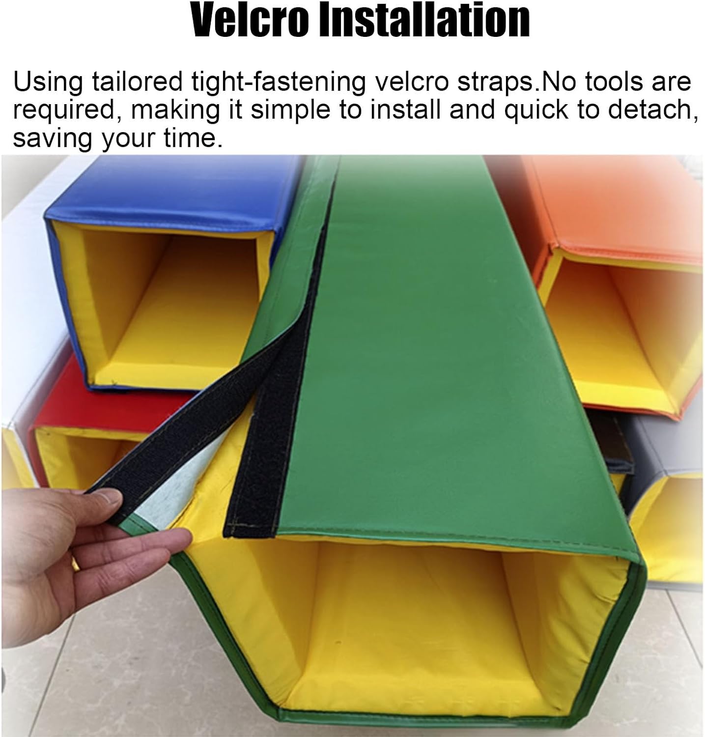 YXXSDP 4ft Tall Anti Slip Backyard Court Post Protector Cushion, Square Padding to Wrap Around Metal Pole, Indoor & Outdoor Use(Green,3"x3" (8x8cm))