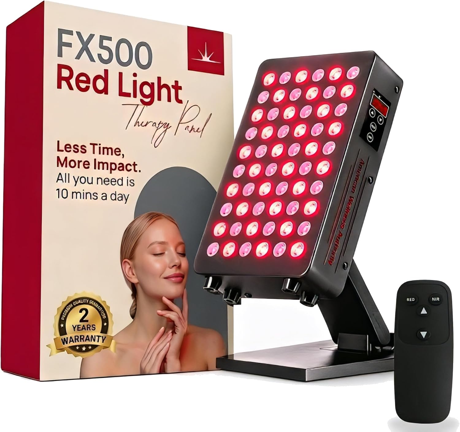 Red Light Therapy Panel for Body and Face, Infrared Lamp, with Stand FX500