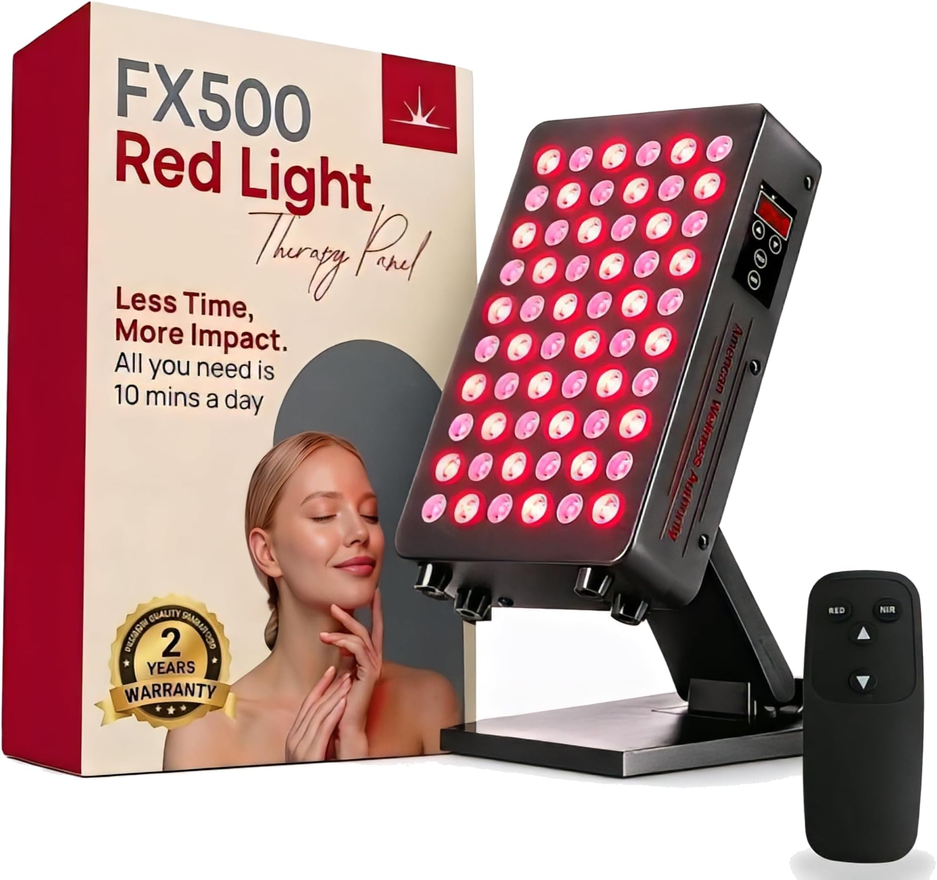 Red Light Therapy Panel for Body and Face, Infrared Lamp, with Stand FX500