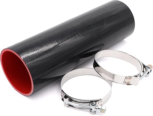 Acoplador recto Manguera de silicona de 3 12 pulgadas de diámetro interior de 12 pulgadas de longitud, 4 capas de 0.197 in de grosor, tubo de