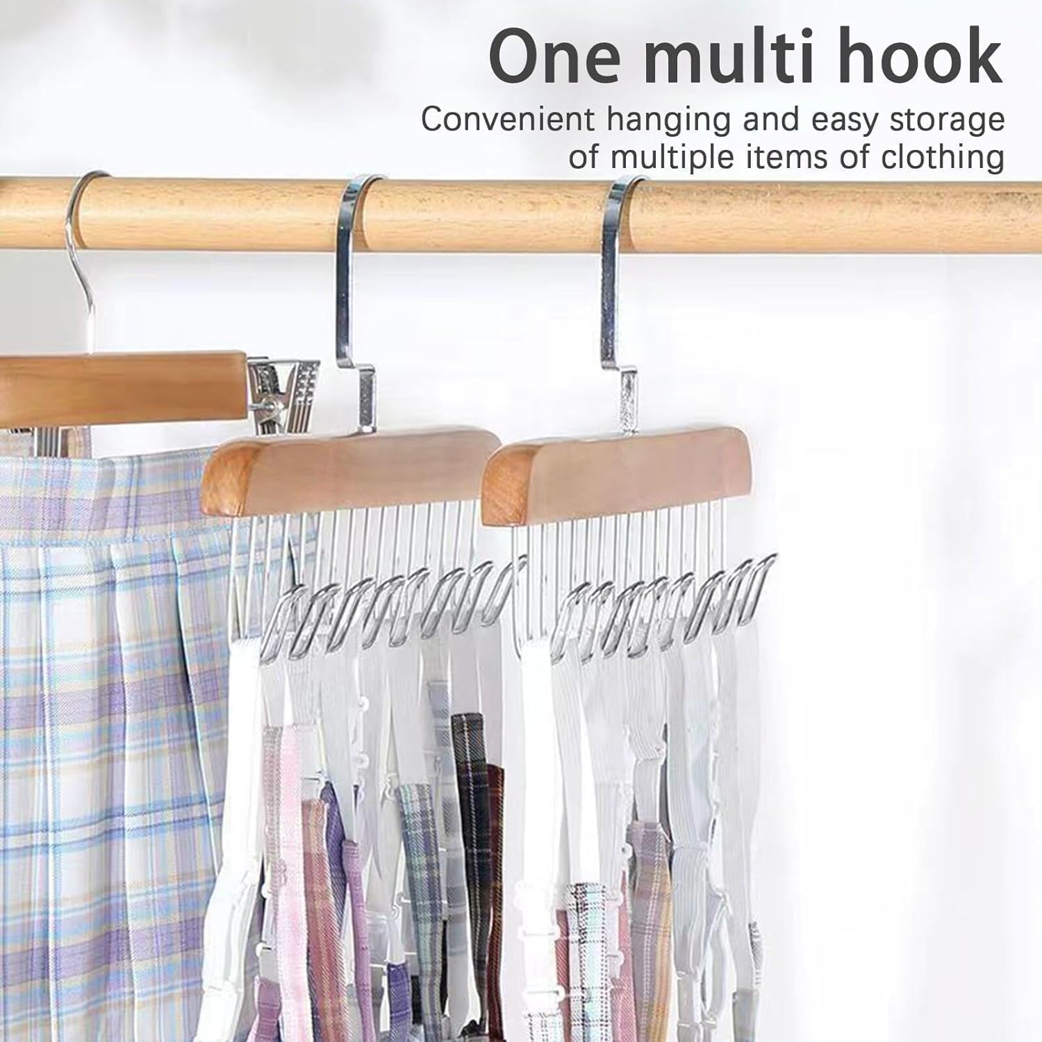 Dhanuom 2 pcs Wooden Hangers for Wooden Belt Hanger for Tie 8 Hooks Adjustable Closet Hangers Lingerie Belt Scarf Tie Storage Racks Foldable Hooks Wood Hanger Wardrobe Organizers for Men Women offers donot miss 5 Dhanuom 2 pcs Wooden Hangers for Wooden Belt Hanger for Tie 8 Hooks Adjustable Closet Hangers Lingerie Belt Scarf Tie Storage Racks Foldable Hooks Wood Hanger Wardrobe Organizers for Men Women offers donot miss