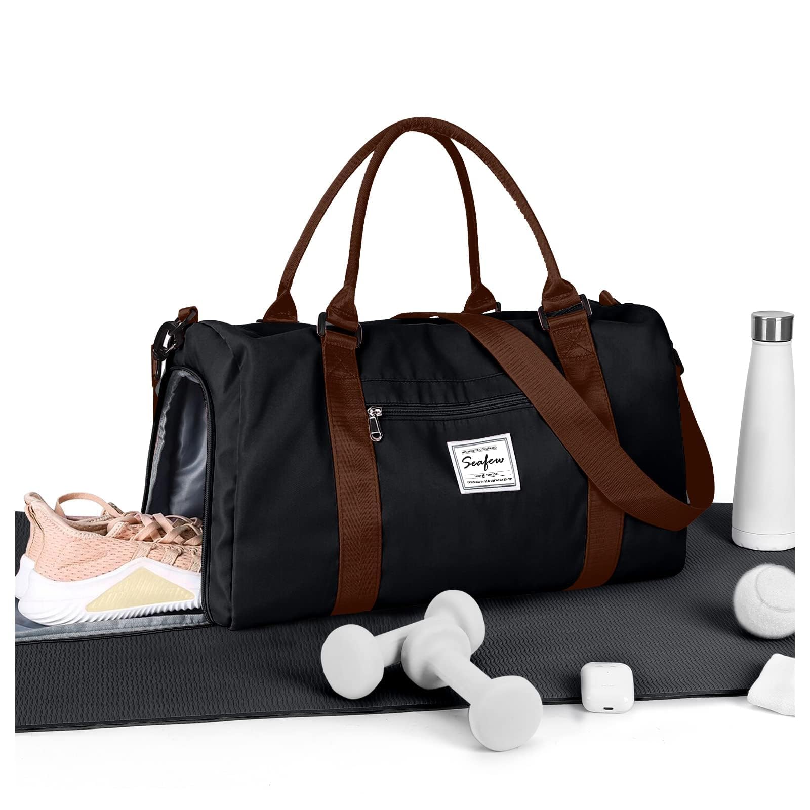 HYC00 Bolsa Gimnasio Deportiva Mujer Hombre Bolsa de Deporte Grande Bolso de Gimnasio con Compartimento Zapatos y Pocket Wet Bolsa Fitness Bolsas de Deporte de Mujer Sports Gym Bag Hospital Holdalls — view 12