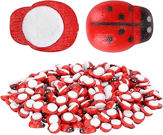 Ladybug, Ladybugs Wooden Lady Bugs with 300Pcs for DIY Decoration