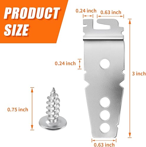 Miniatura 3 de Paquete de 2 soportes de montaje para lavavajillas con tornillos, soporte para lavavajillas bajo encimera apto para lavavajillas Kenmore Whirlpool