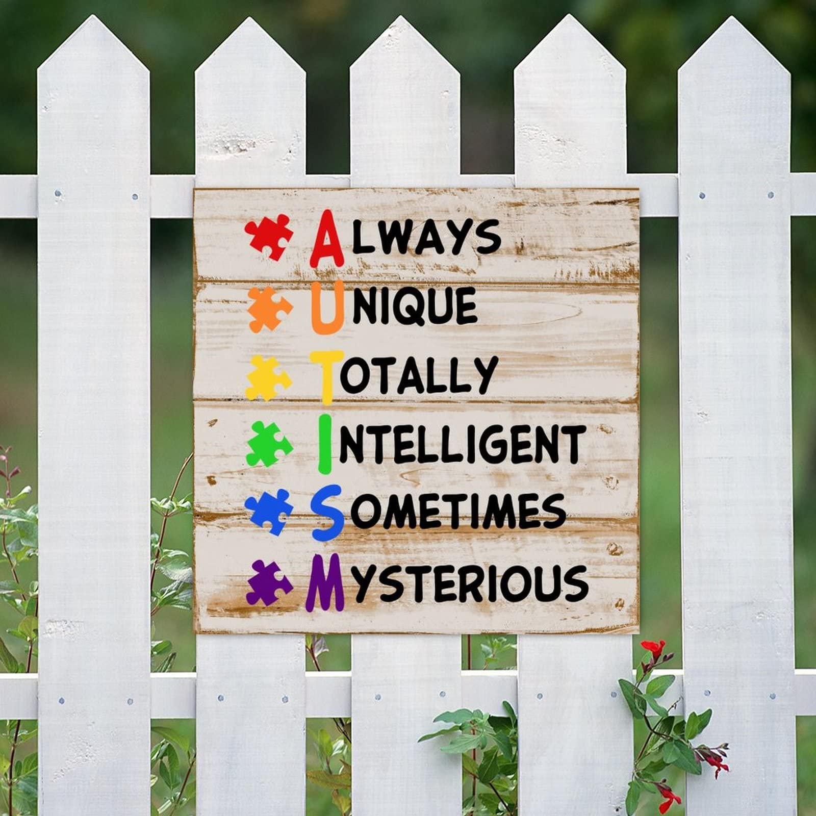 Targhetta Decorativa Da Parete In Legno – Frase Sulla Salute Mentale E Autismo – Regalo Per Terapisti, Insegnanti O Ufficio Consulenza