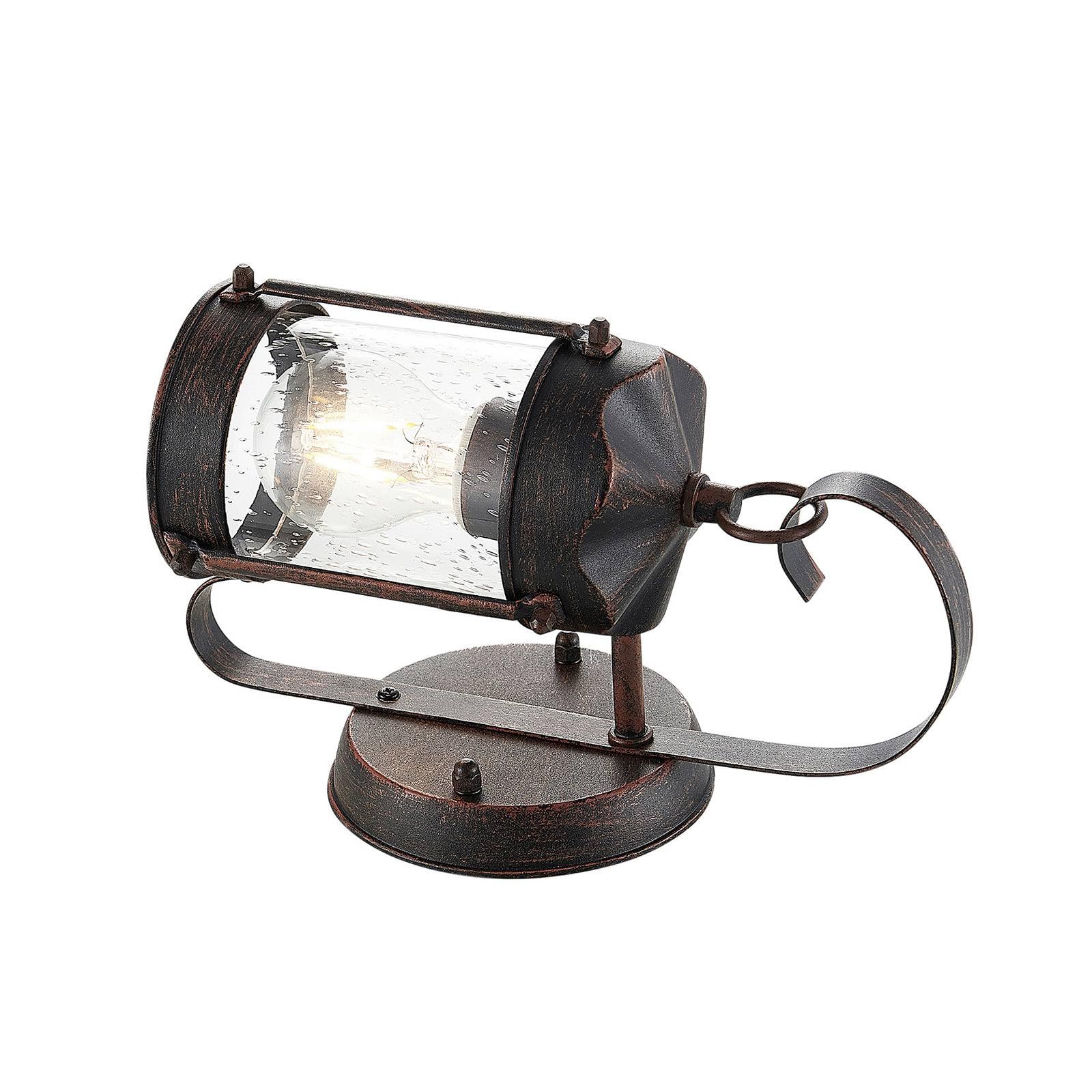 Lindby Outdoor Wall Light Farly dimmable in Brown Made of Aluminium (1 Light Source, E27) from wall lamp for Exterior/Interior Walls House Terrace und Balcony