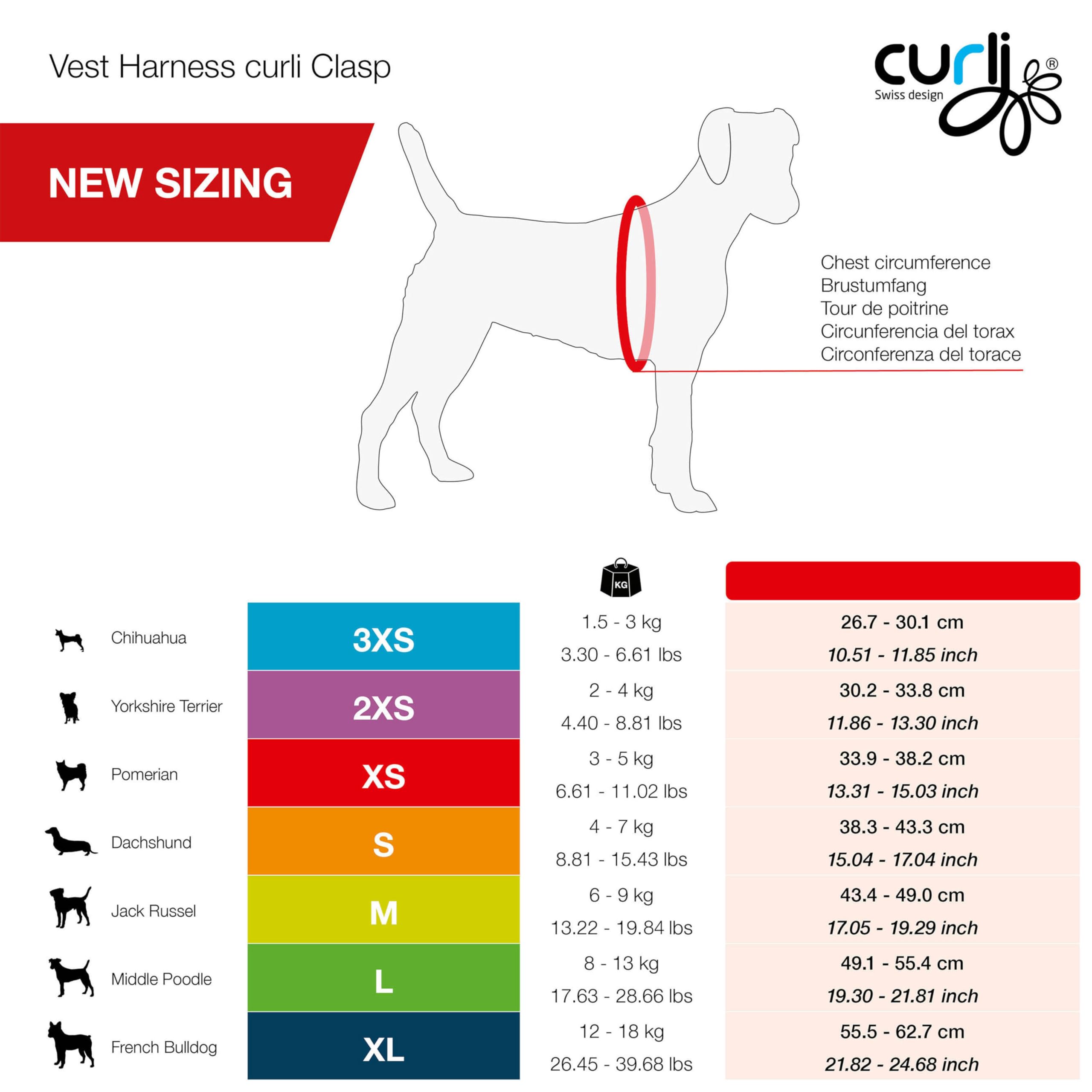 Vest Harness curli Clasp Softshell Red XS