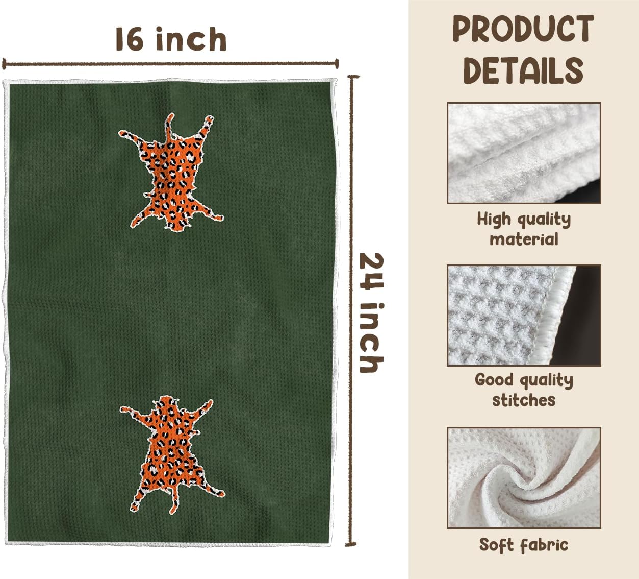 TNUW Hot Pink Blue Green Cheetah Kitchen Towels 16X24In Set of 3, Leopard Kitchen Towels Dish Towels Dishcloth, Leopard Gifts, Colorful Abstract Cheetah Hand Tea Towels for Kitchen Bathroom Decor - Image 7