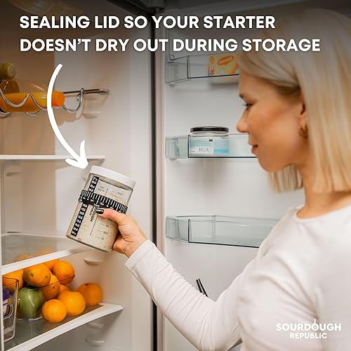 Miniatura 8 de Kit de tarro de inicio de masa madre, 36 onzas, suministros para hornear pan de masa madre, tarro de inicio de masa madre, kit para hacer pan, tarro