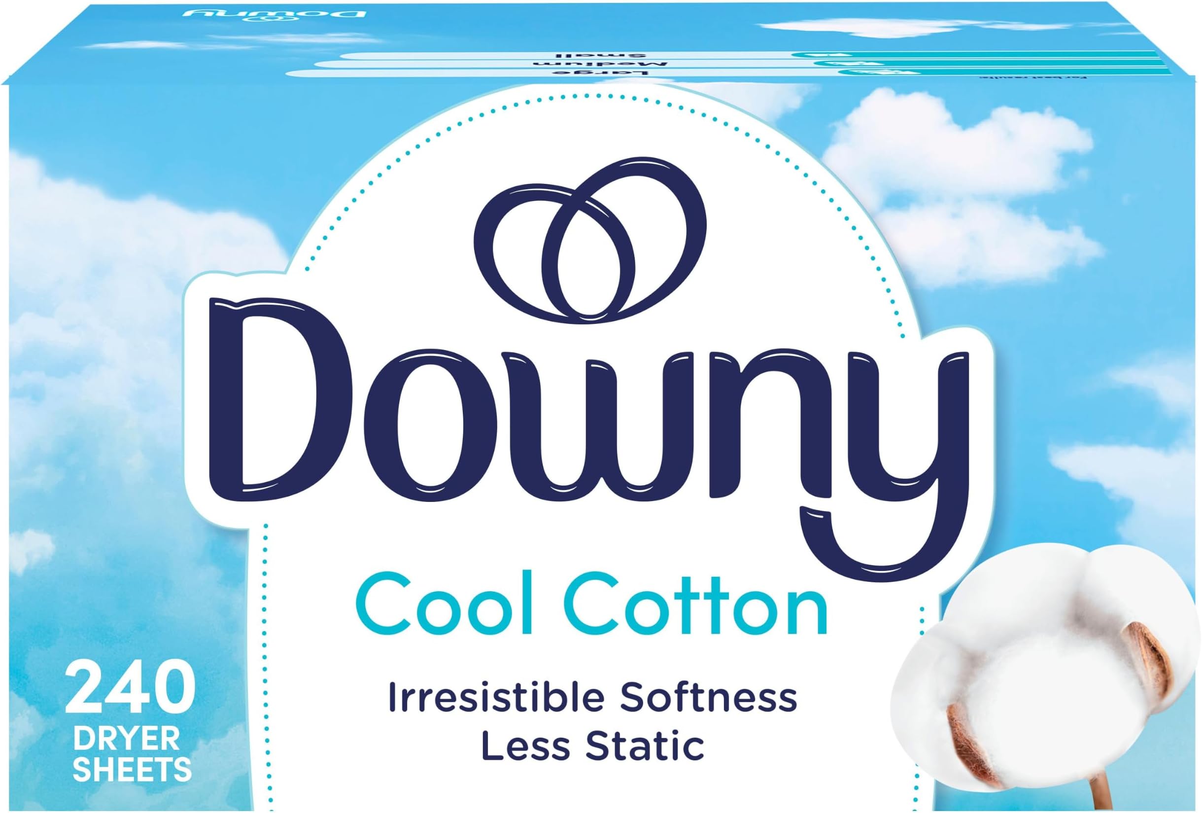 Fabric Softener Dryer Sheets, Cool Cotton, 240 Count