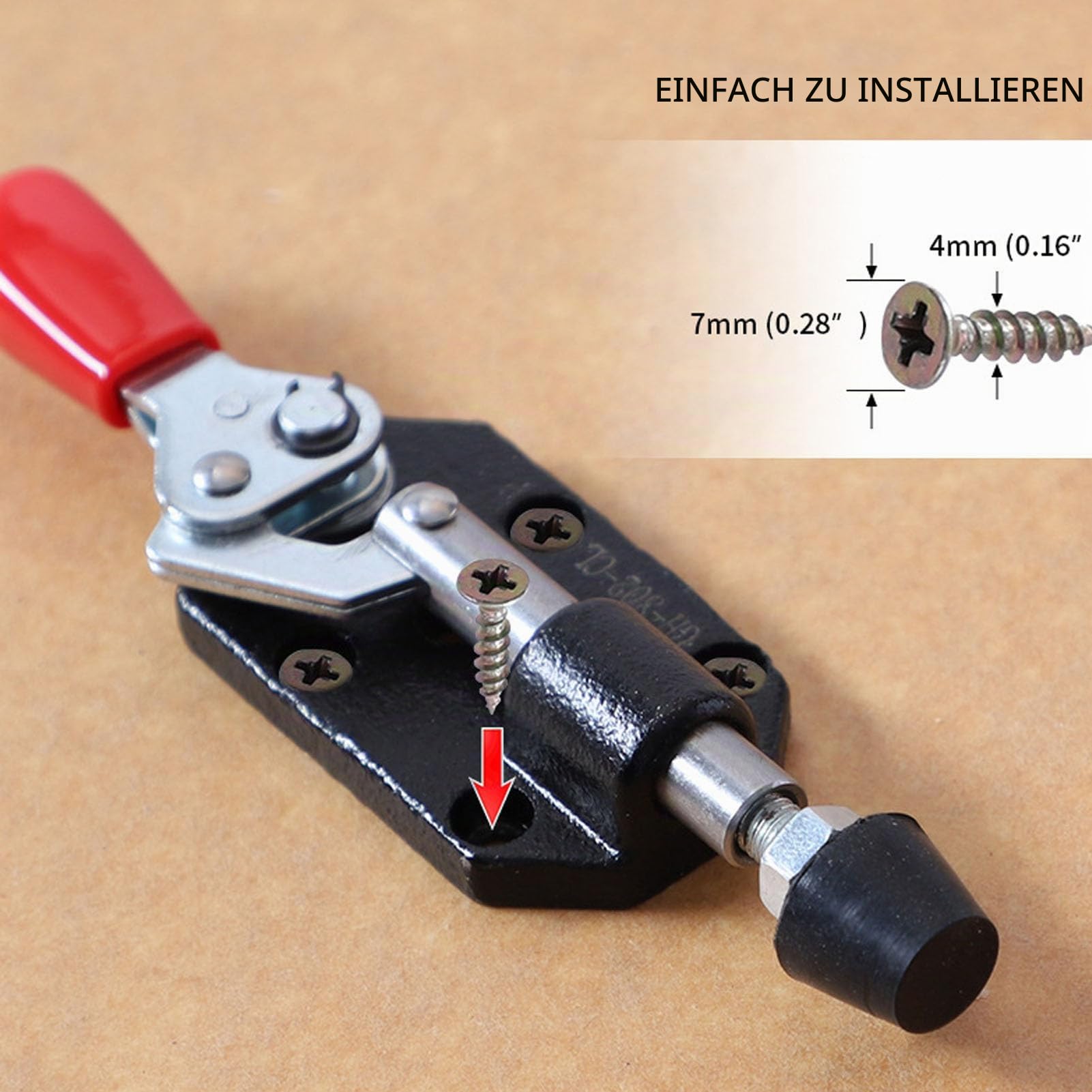 2pcs Umschaltklemme, Schnellabliebe -Druckstockschaltklemme, Abnehmbare Basis aus Gusseisen, für Holzbearbeitungsgeschäfte und -vorrichtungen, Taschenloch -Jigs, Schweißen, CNC
