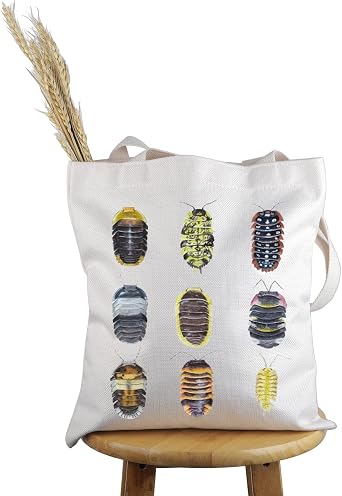 PWHAOO Isopod Lover Gift Isopods Design Tote Bag Isopod Pet Owner Handbag Isopods Study Gift