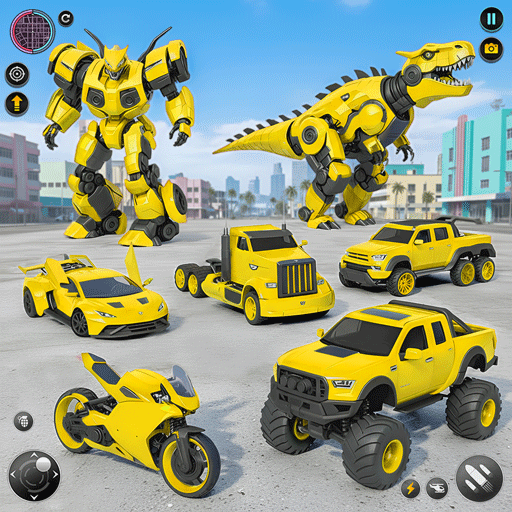Ultimative Dino-Roboter-Auto-Transformationsspiele: Bestes futuristisches Tier-Dinosaurier-Roboter-Schießspiel: Kostenlose Kinderspiele mit Waffenschießen: Multi-Roboter-Kampfsimulator