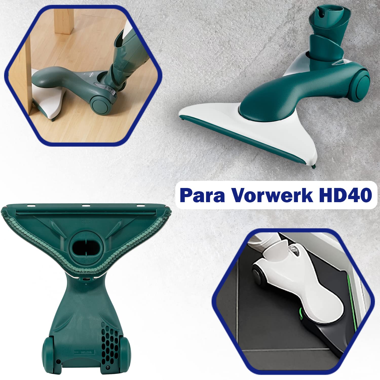 Cepillo Inferior Adecuado Como Pieza de Repuesto del Cepillo HD40 Aspiradora para Vorwerk Kobold VK140 VK150 Garantía de 10 Años - Monteral