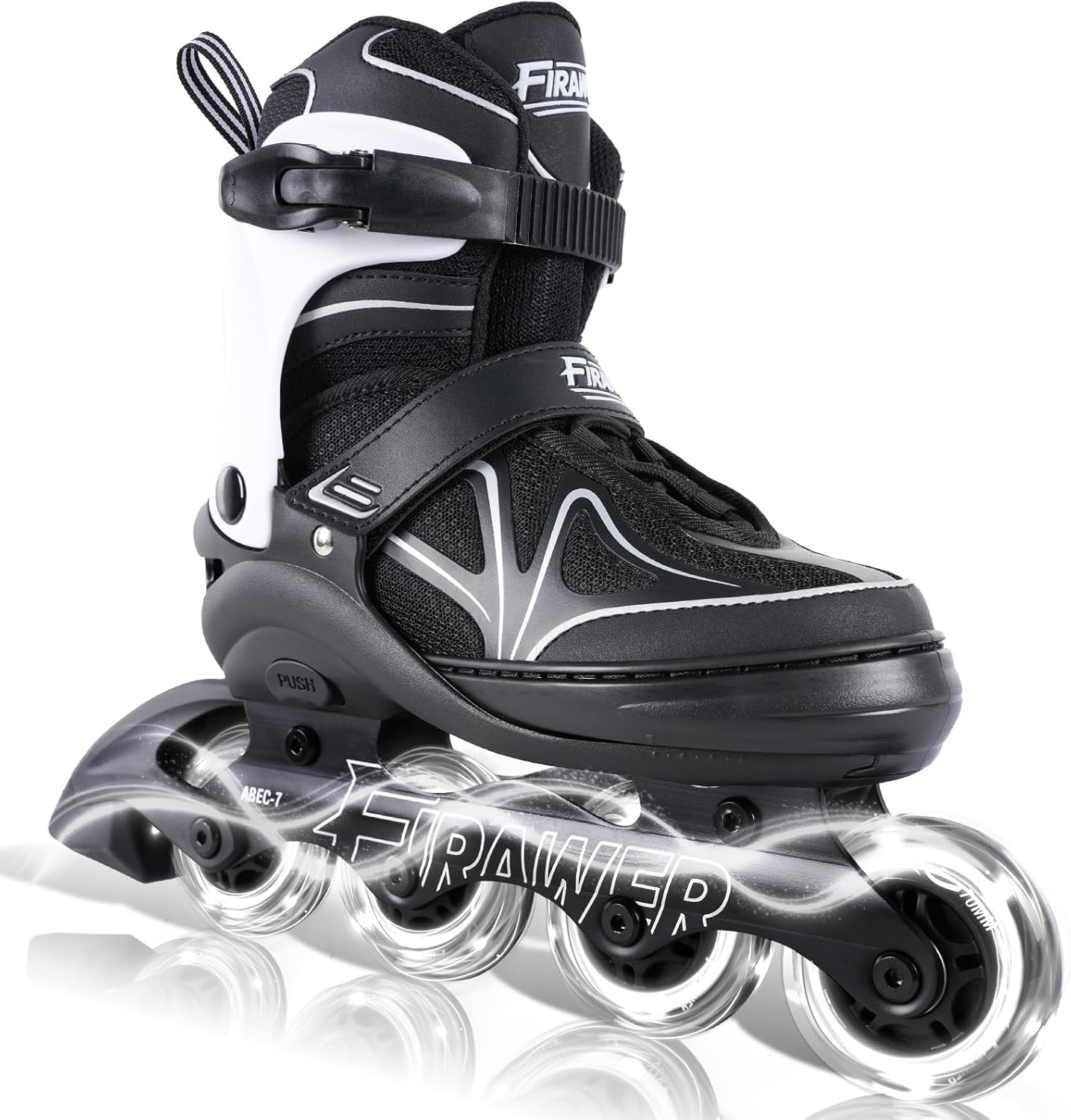 Kids Adjustable Inline Skates Ages 4-12, Youth Inlie Skates for Girls Boys 5-8 8-12 with Full Light Up Wheels, Beginner Women Adult Skates