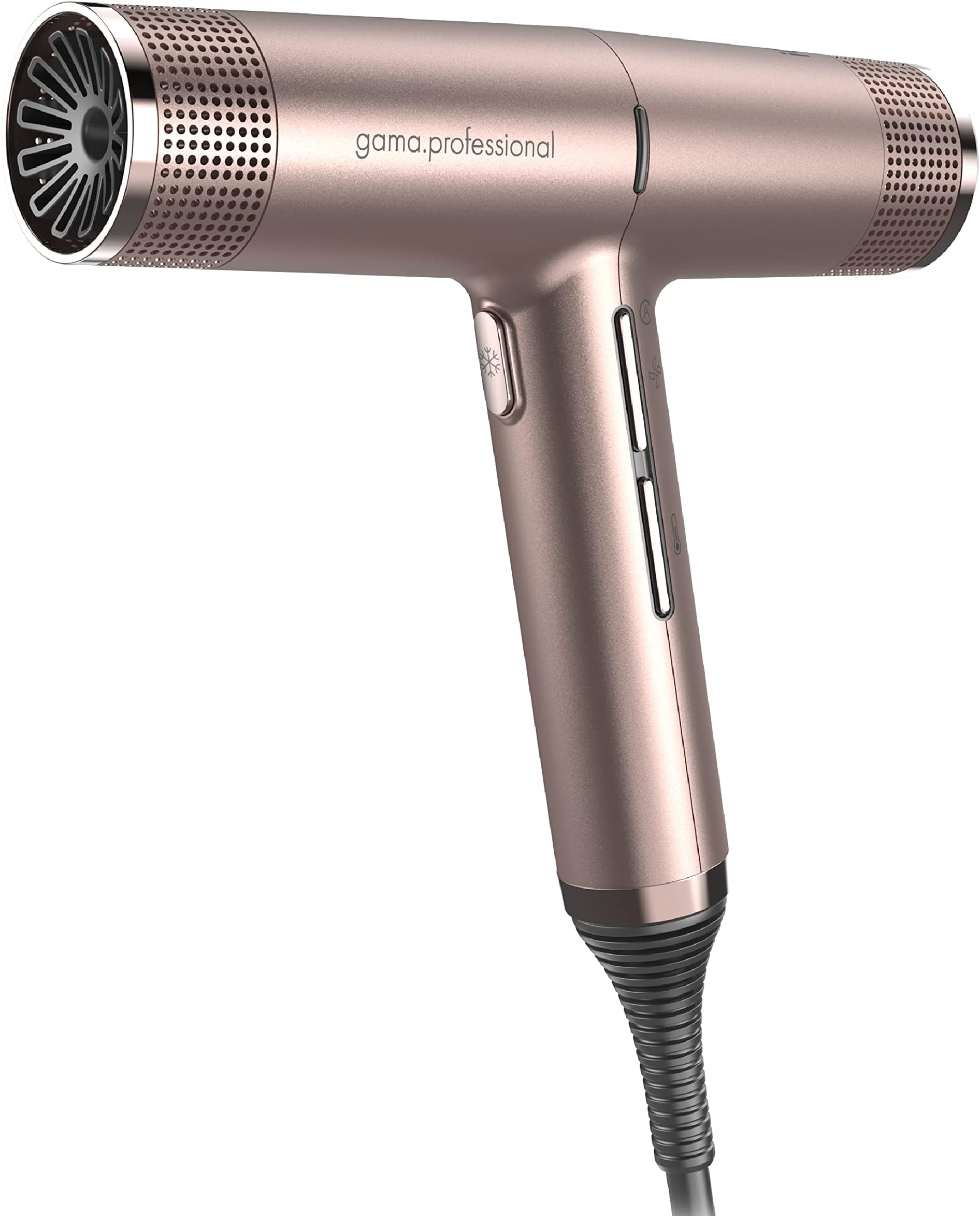 iQ Perfect Hair Dryer, Ultralight Hair Dryer with Intelligent Brushless Motor, Oxy-Active Technology for Shiny, Frizz-Free Hair, 1600 W Power, Gold ROS