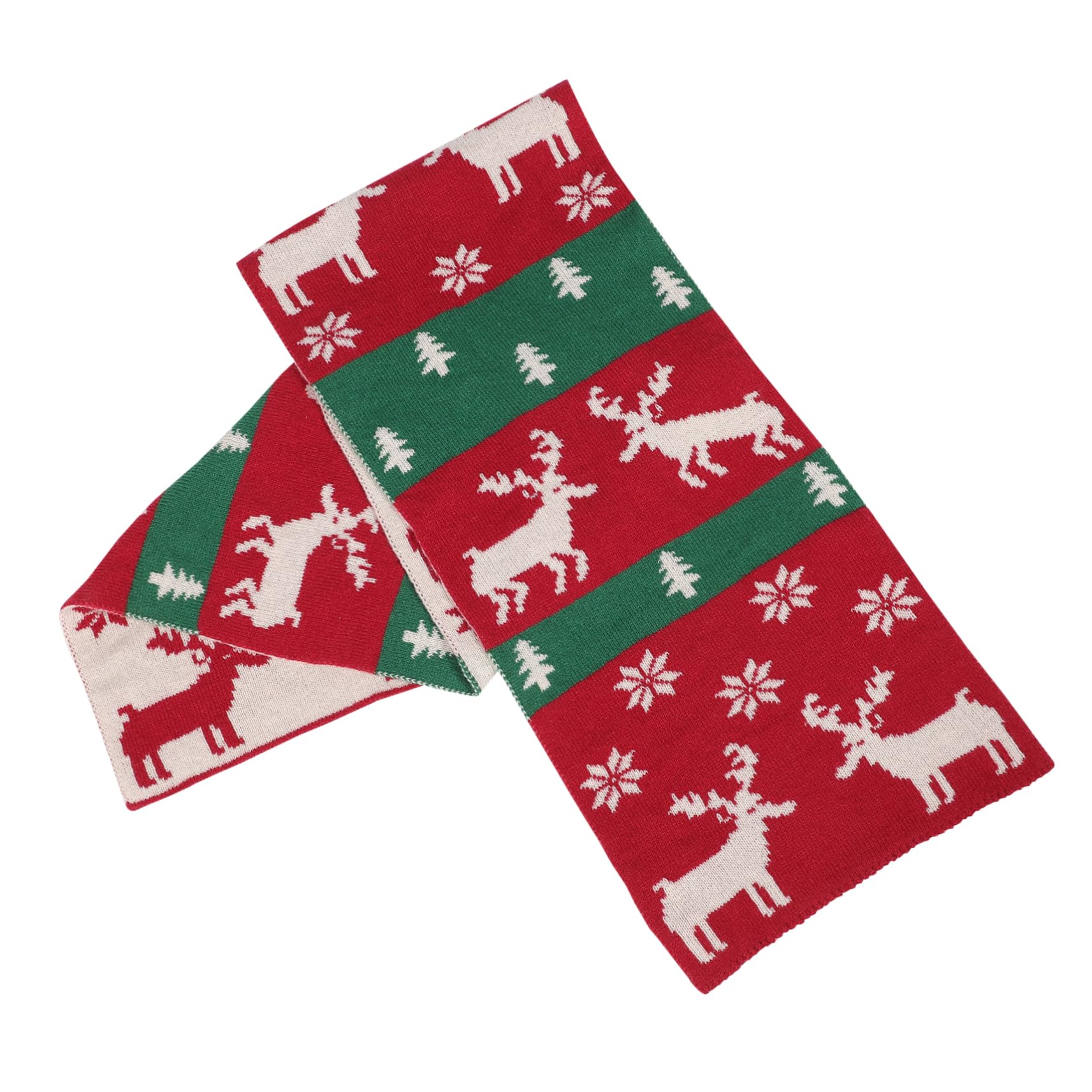 SOIMISS 2pièces Écharpe Tricotée Hiver Avec Motif Renne Écharpe De Rouge Accessoire Pour Froid