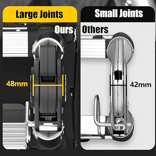 Miniatura 4 de Escaleras, escalera telescópica de acero inoxidable con marco de capacidad de 500 libras, escalera plegable de telesextensión para escaleras, hogar,