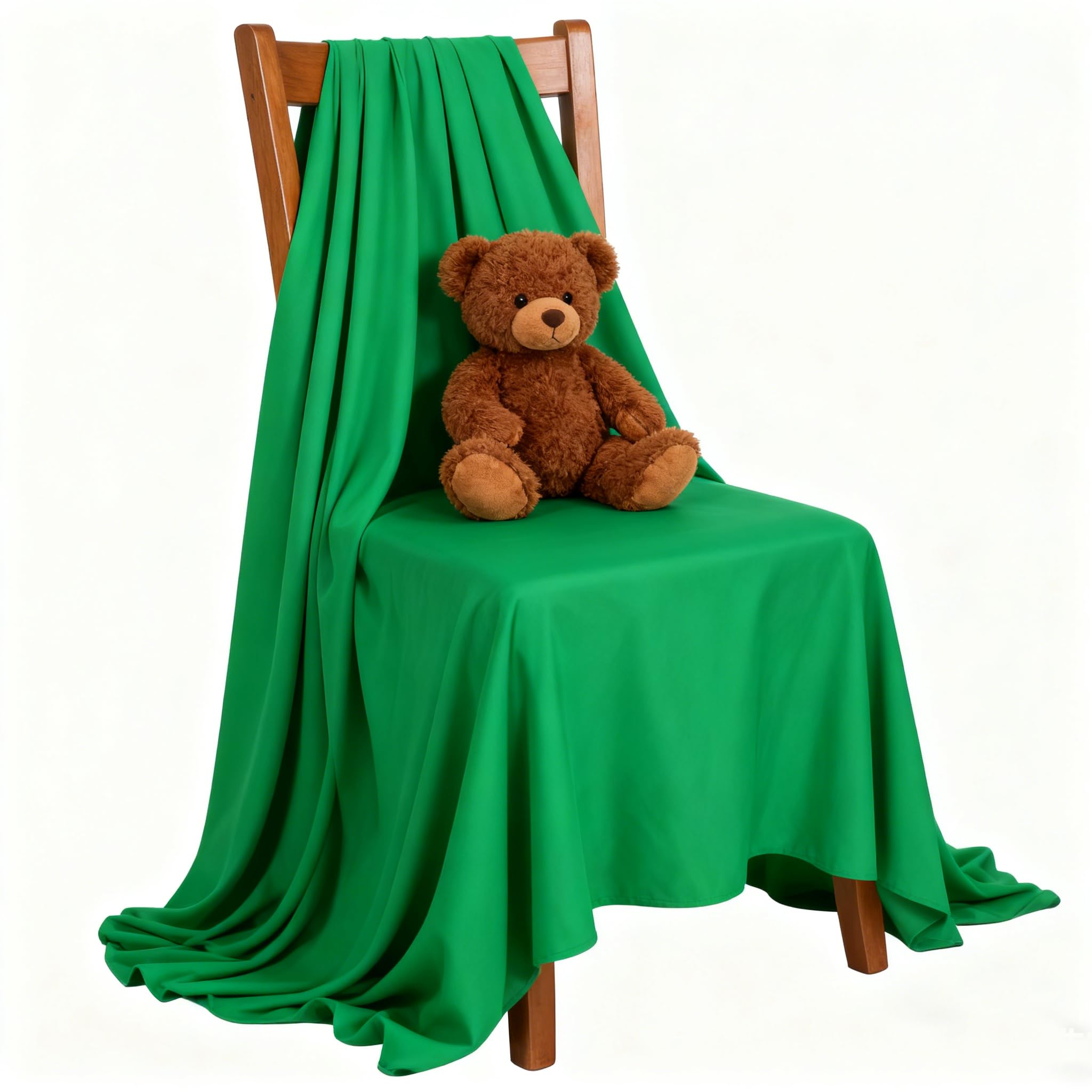 Toile de Fond Verte pour Photo Chromakey en Mousseline Portrait 1,8 x 2,7 m pour clé PS/création vidéo/Prise de Vue Portrait en Studio