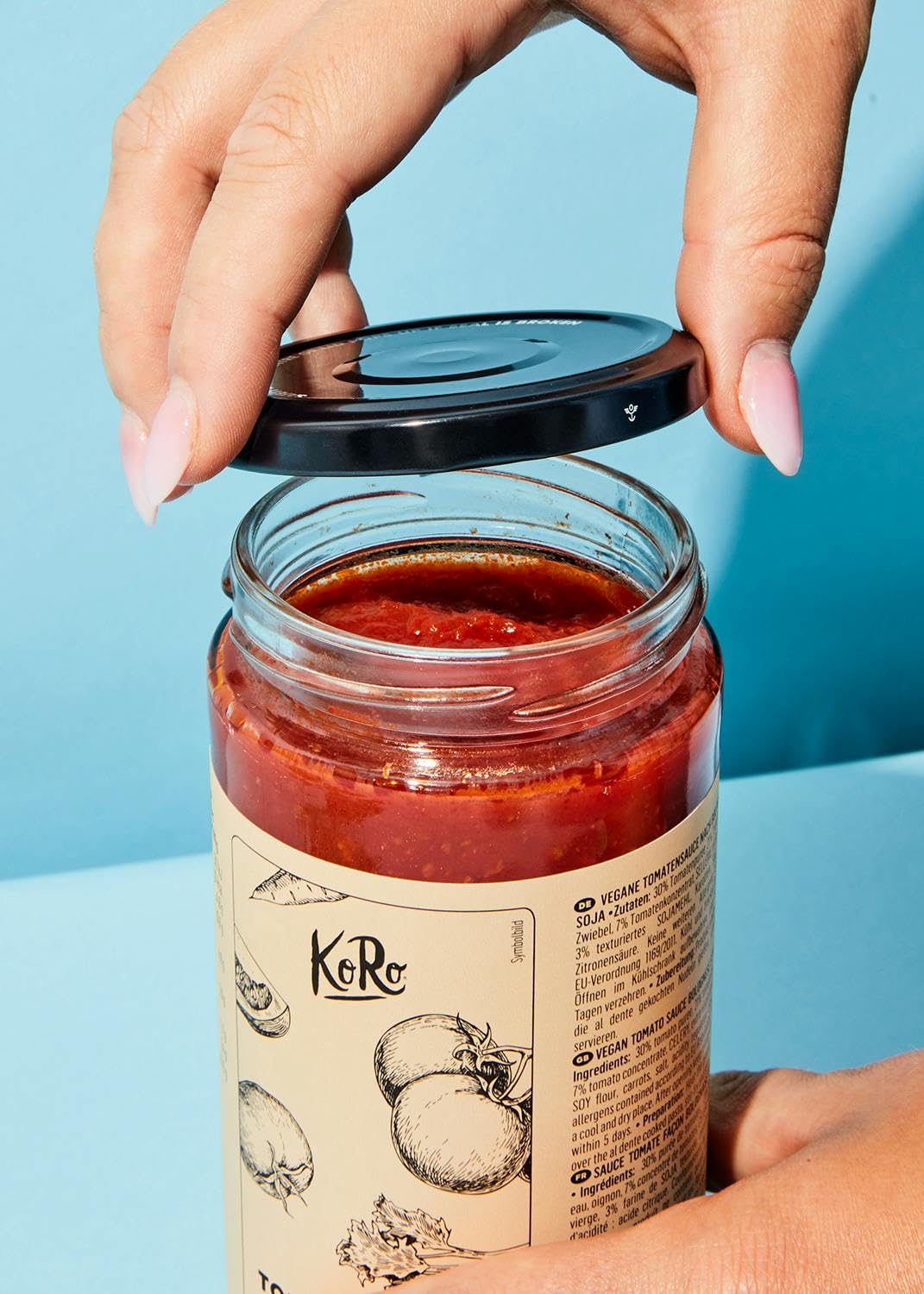 KoRo - Vegane Bolognese 6 x 530 g - Würzige Bolognesesoße mit Sojagranulat - In 5 Minuten fertig - Schmeckt wie das Original