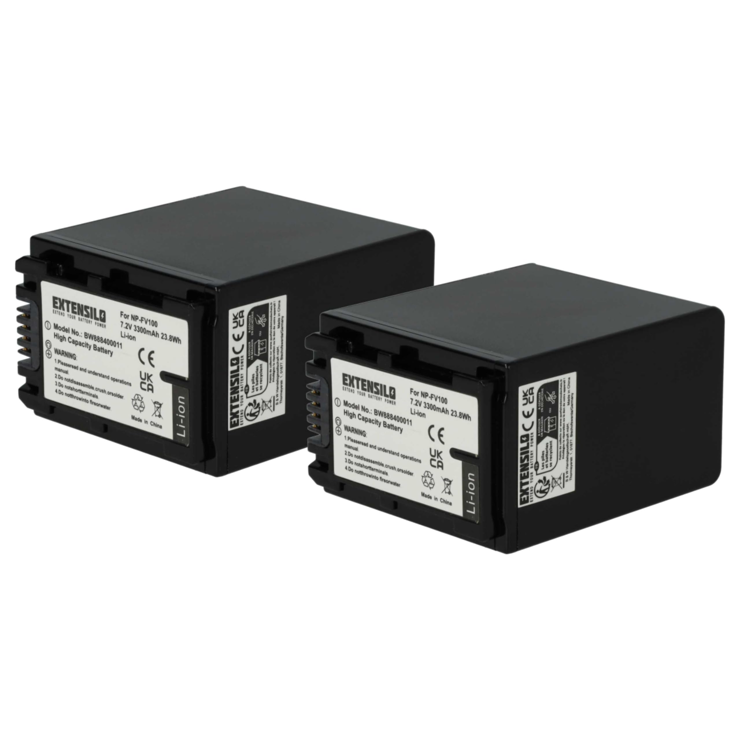 2X batería Compatible con Sony HDR-CX520VE