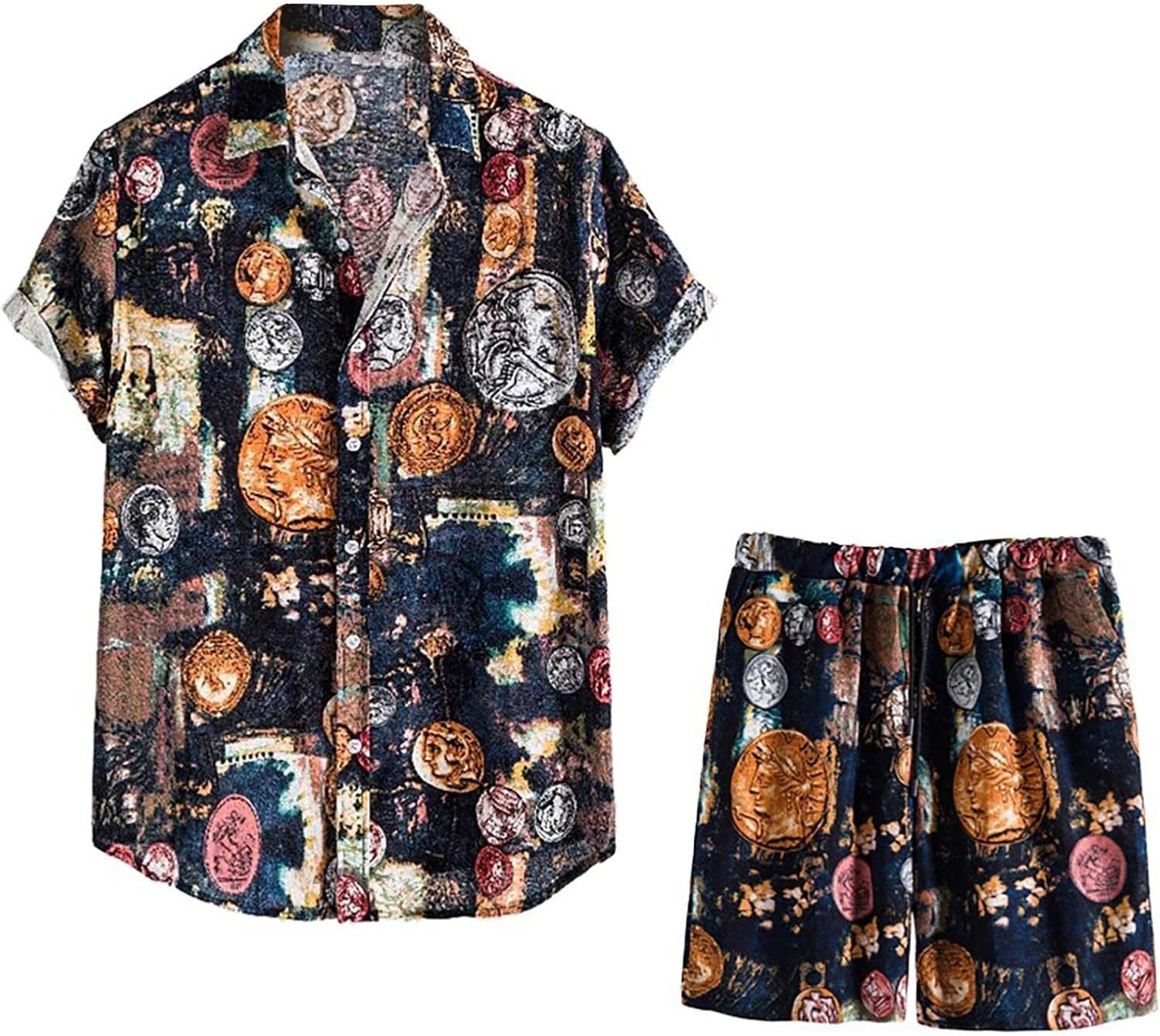 Amazon.com: Mens Floral Shirt and Short 