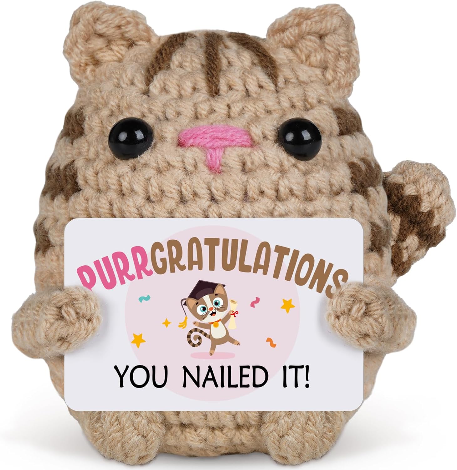 Peluche « Chat diplômé » (réussite bac/études)