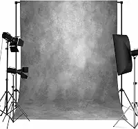 Pano de fundo cinza claro para fotografia abstrata de 2,4 x 3 m para estúdios profissionais, pano de fundo cinza para fotos, cenários de retratos para fotos, cortinas de pano de fundo, bolso de haste