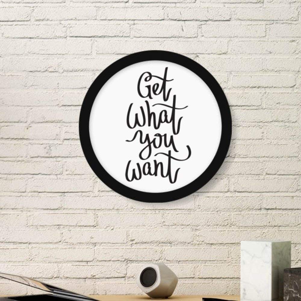 Cadre photo rond avec citations personnalisables pour décorer votre salon