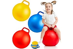 Lewtemi Kids Bouncing Ball Toy with Pump for 3-6 Years Old Children