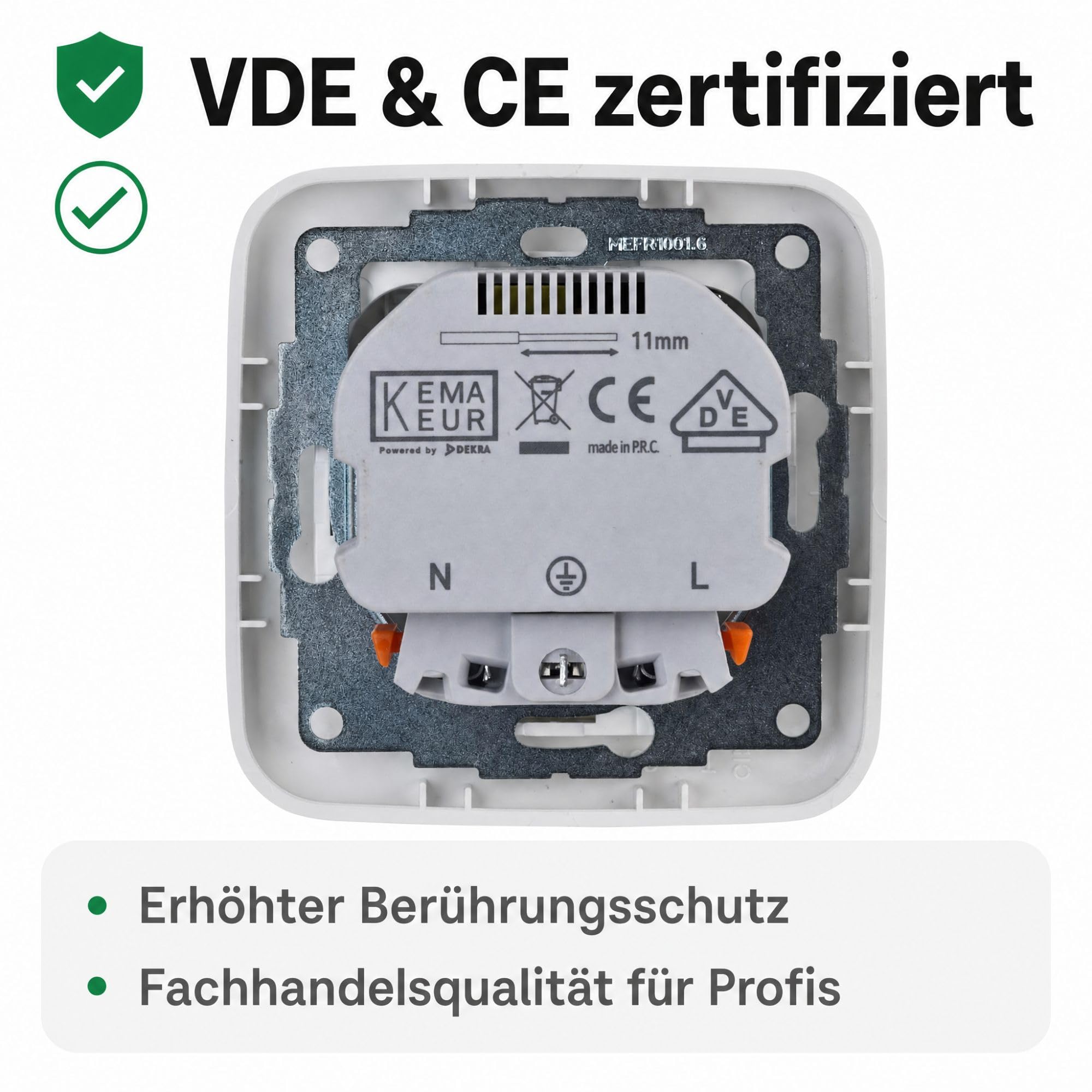 USB-Steckdose chargeMax unter Putz USB-A + USB-C mit Rahmen Ausführung 2USB, Tiefe nur 32mm, Set mit Abdeckung Busch Jaeger Reflex Si alpinweiß glänzend