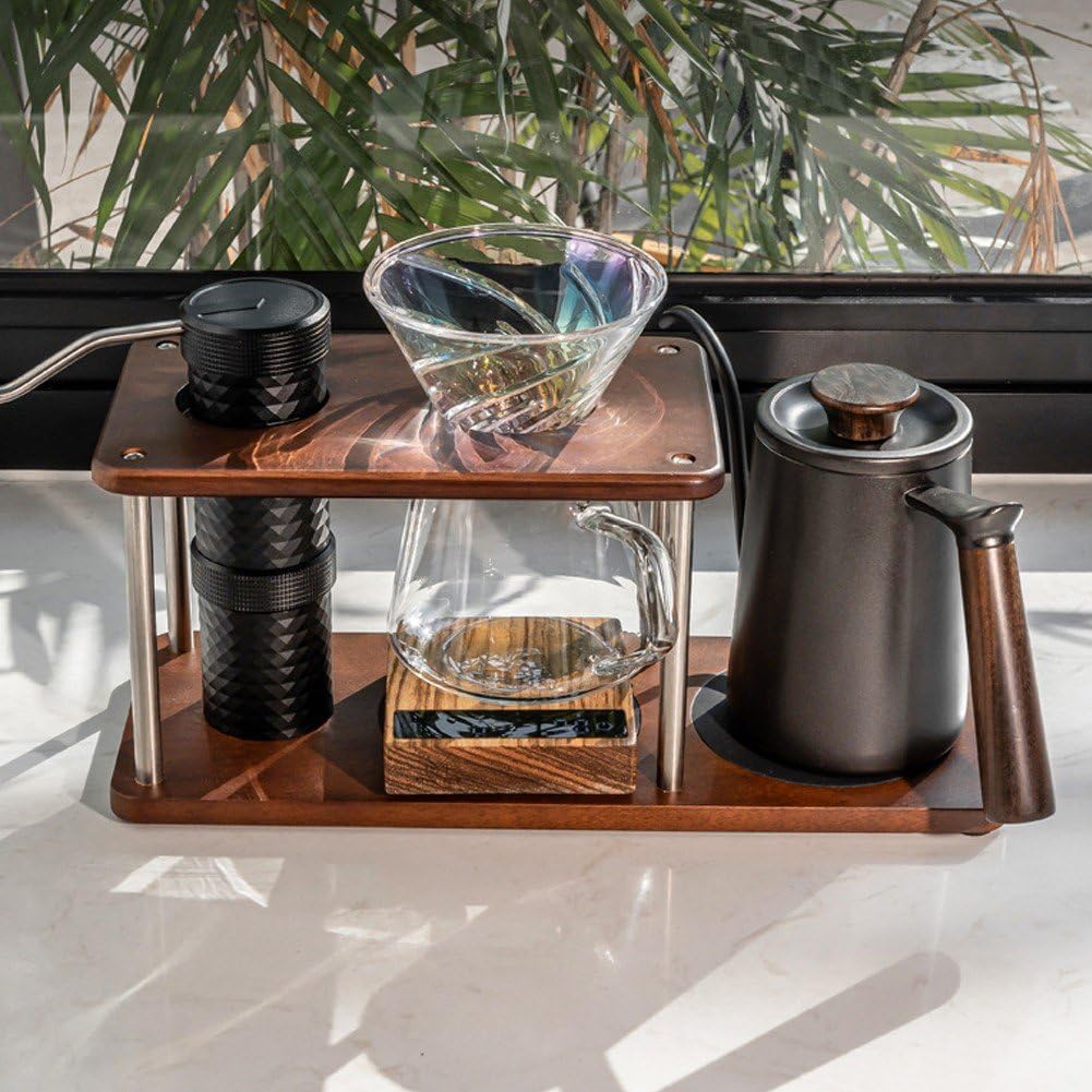Mehrzweck-kaffeemühlen-aufbewahrungshalterung, Holz-tropfkaffeeständer, Tropfhalter, Holz-aufbewahrungsregal, Holz-kaffeezubehör