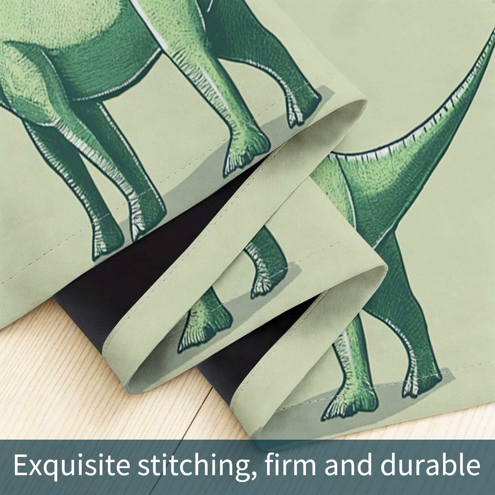 Minimaliste Moderne Rideaux Occultants Thermiques Isolants, Animaux Dinosaures Anti Froid Rideau à Oeillet - Lot de 2 Rideau de Fenêtre pour Salon Enfant Chambre Cuisine 110 X 215 cm (L x H)