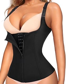 LODAY Waist Trainer Corset for Women - Tummy Control, Back Support, Workout Body Shaper Black