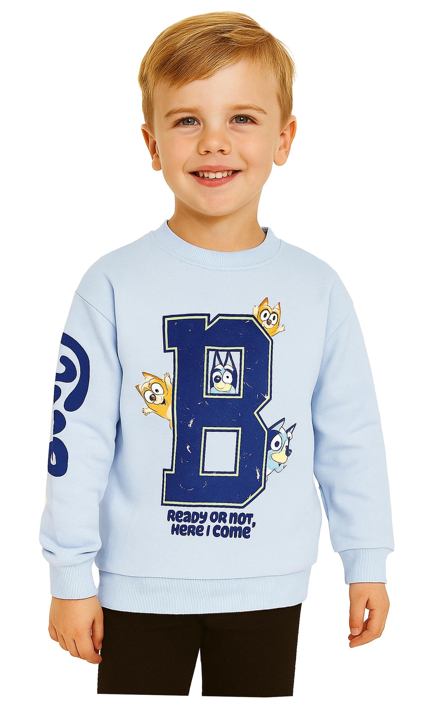 Bluey Boys Blue Sweatshirt Bingo Jumper Top (, 18-24 Months)
