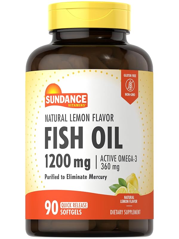 Sundance Óleo de peixe 1.200 mg com ômega-3 360 mg, 90 cápsulas gelatinosas