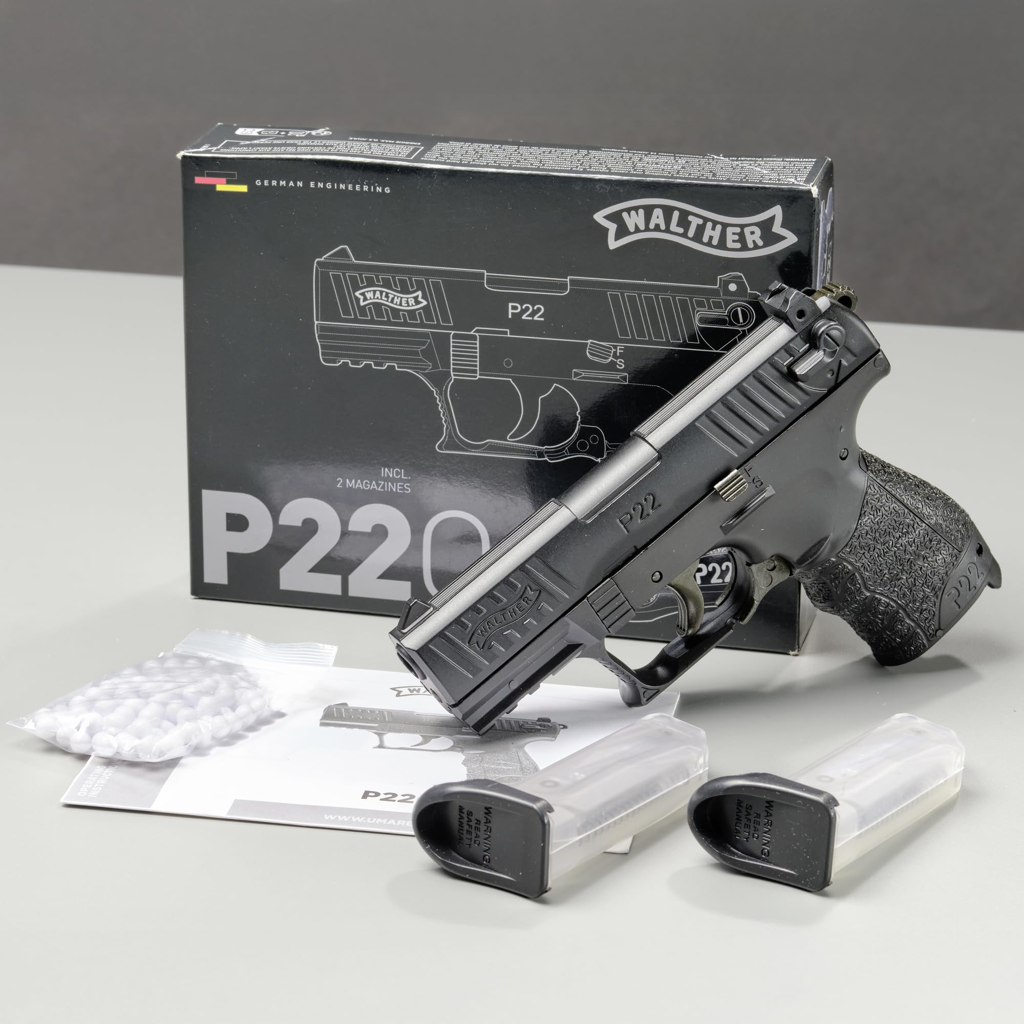 Pistolet Spring Airsoft Gun Walther P22Q Métal (0,5 Joule)