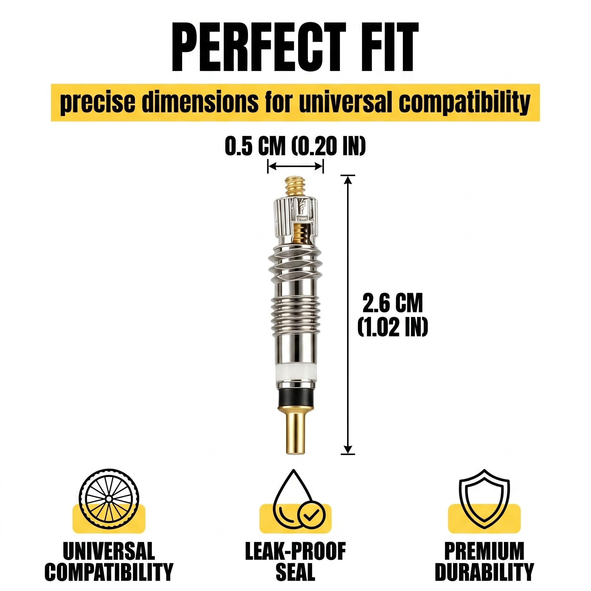 12 Pezzi Kit Valvole Presta, Ricambi Metallici Removibili (6 a Zigrinatura, 6 Lisce) per Valvole Tubeless MTB, Ricambi Valvola Tubeless MTB per Manutenzione Bici, Officina, Gare