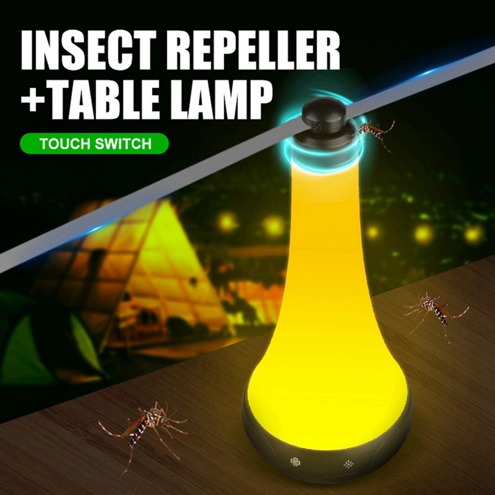 5X Ventilatori Antimosche da Tavolo Ventilatore Repellente per Mosche per Interni Ed Esterni con Luce Anti-Insetti per Picnic, Feste, Ristoranti e Barbecue