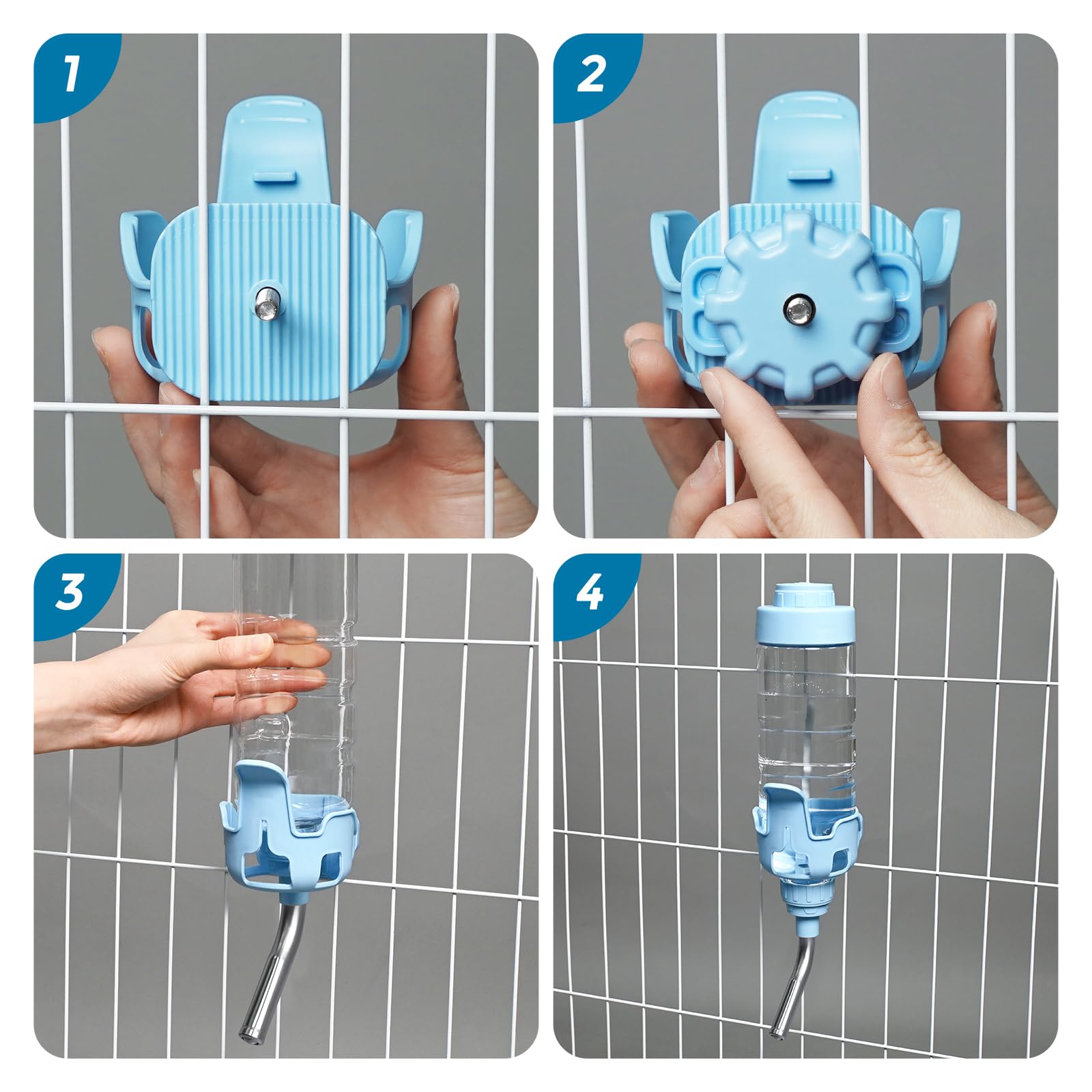 Image showcasing Snapklik.com : Dog Water Dispenser For Cage, 20oz Auto Feeding Crate ...