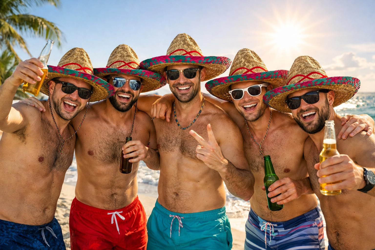 Brandsseller Sombrero Meksyk kapelusz słomkowy kapelusz imprezowy kapelusz przeciwsłoneczny kapelusz plażowy