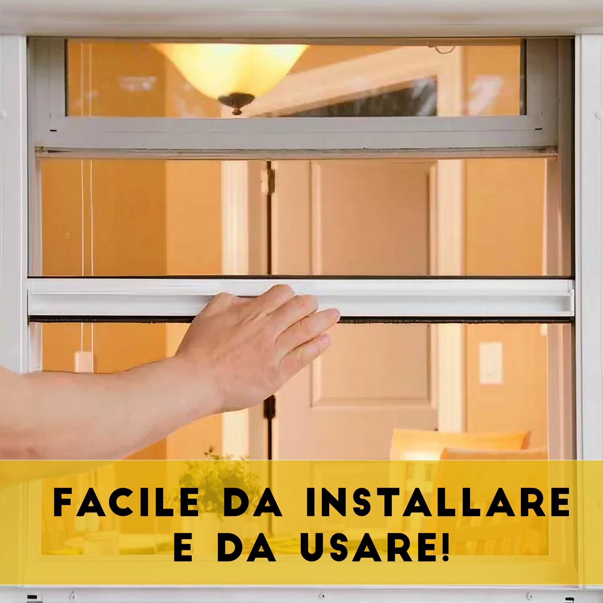 ESTO Zanzariera a rullo per Finestra Diverse Misure e Colori, Zanzariera Finestra Rete, Incasso per Finestre Scorrevole con Rotolo e Telaio Bianco/160 cm/180 cm